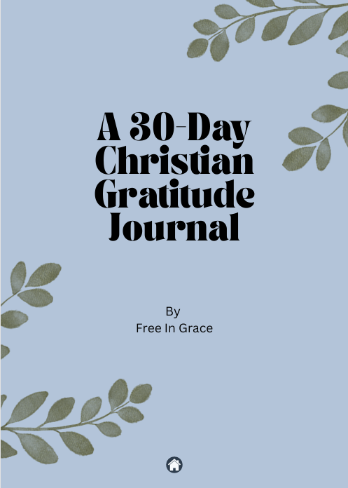 A 30 Day Christian Gratitude Journal for iPad & GoodNotes (Blue)